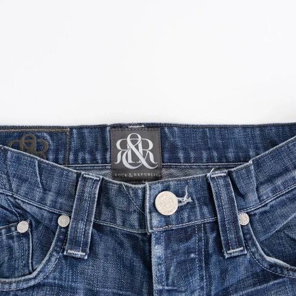 Y2K Rock & Republic Button Fly  Boot Cut Denim Jeans Size 31 - Picture 10 of 15